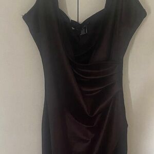 Black satin dress